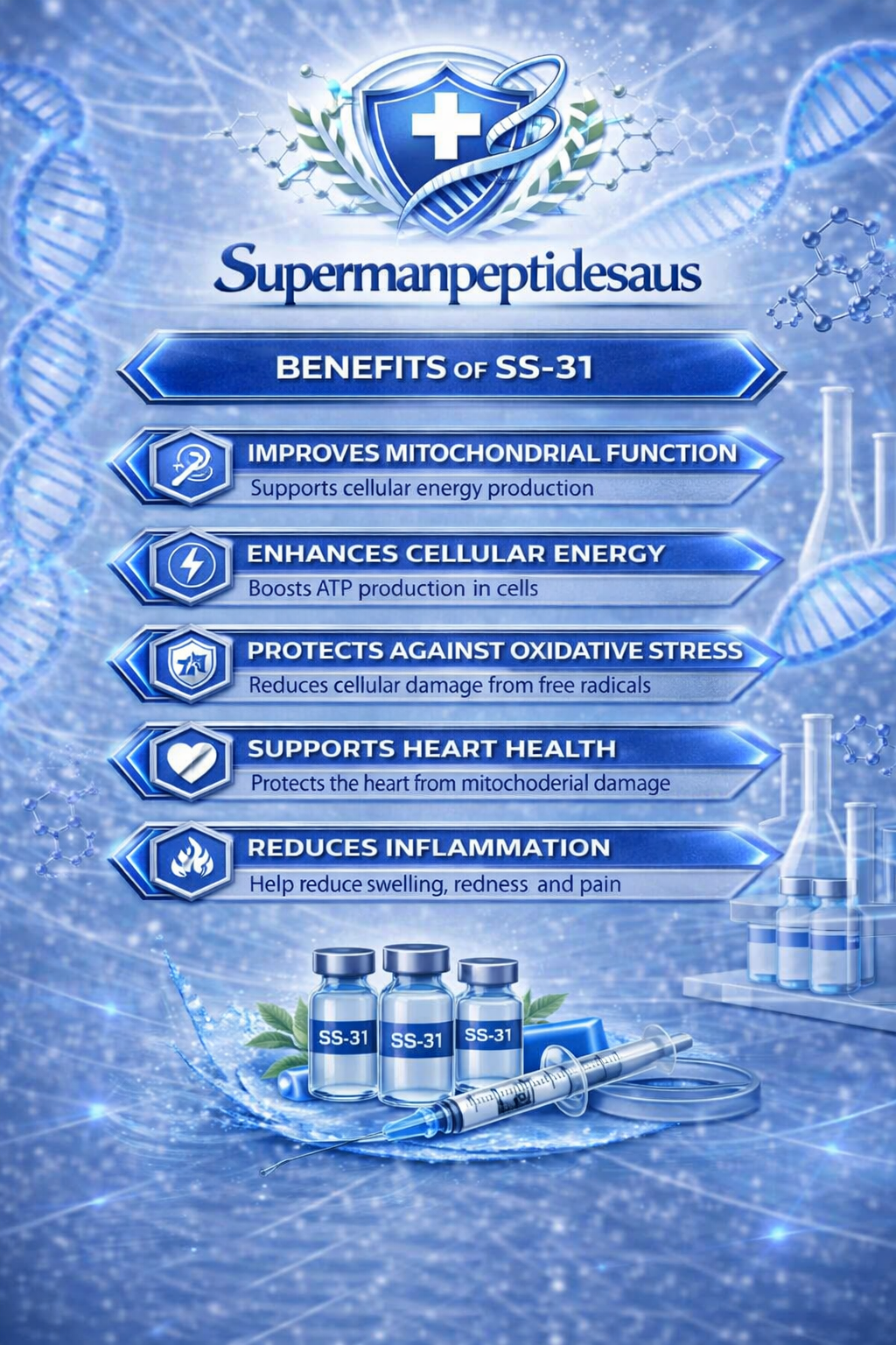 SS-31 peptide cheat sheet — benefits and usage guide