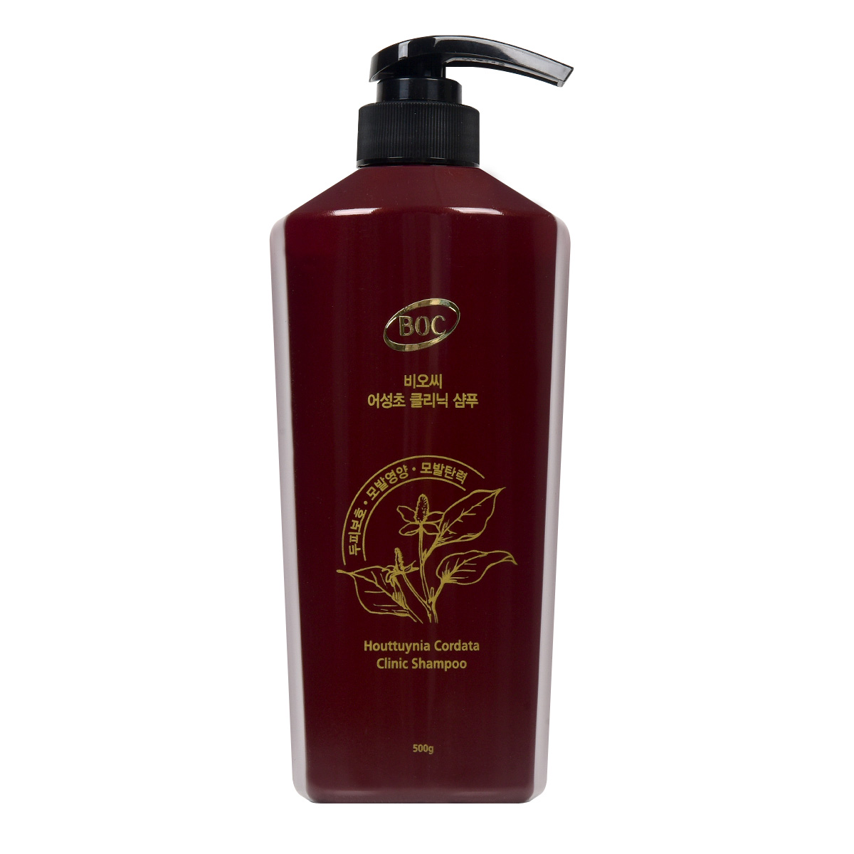 BOC 백옥 한방 두피케어 어성초 클리닉 샴푸 500ml (70g+70g)