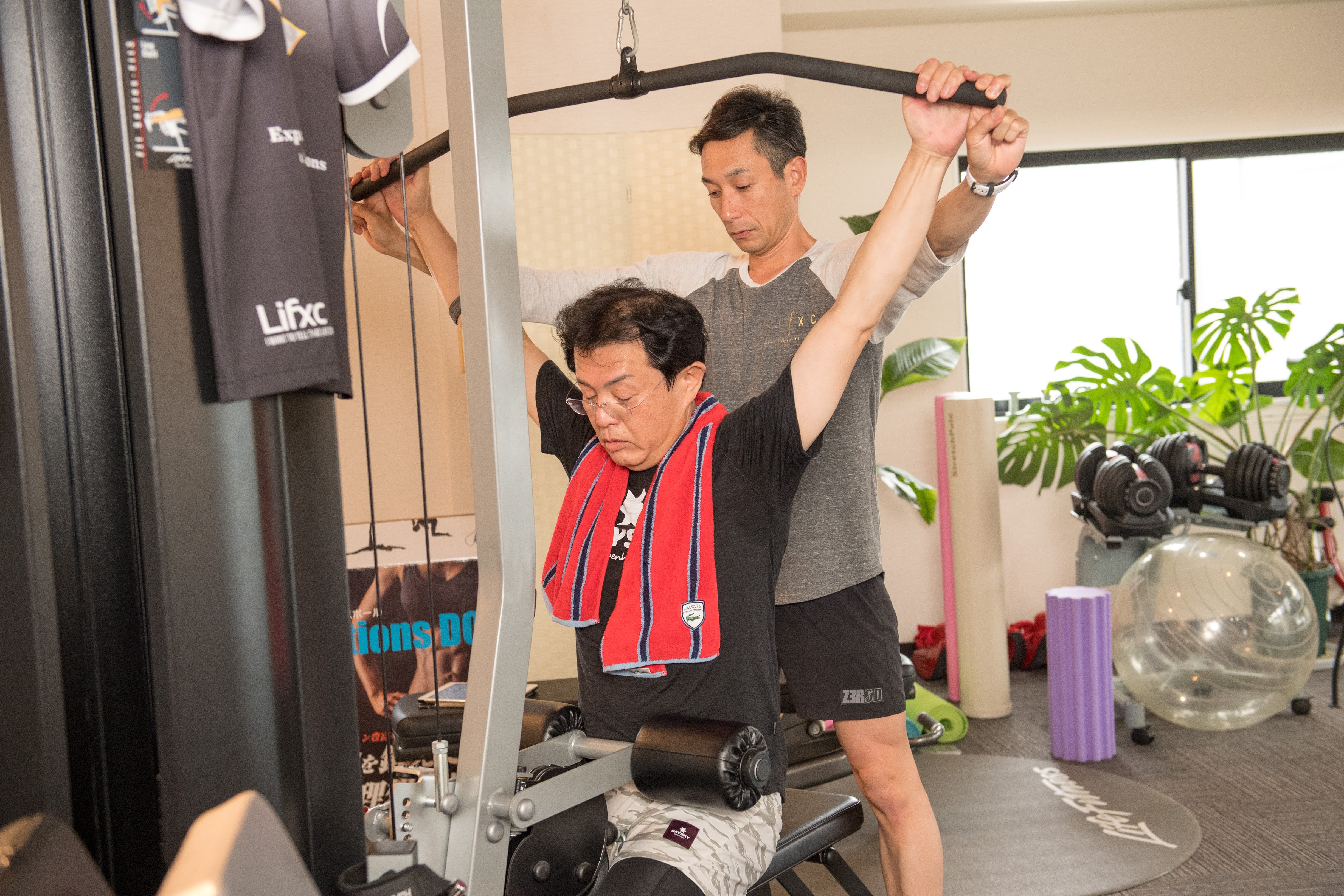 筋トレ指導の様子