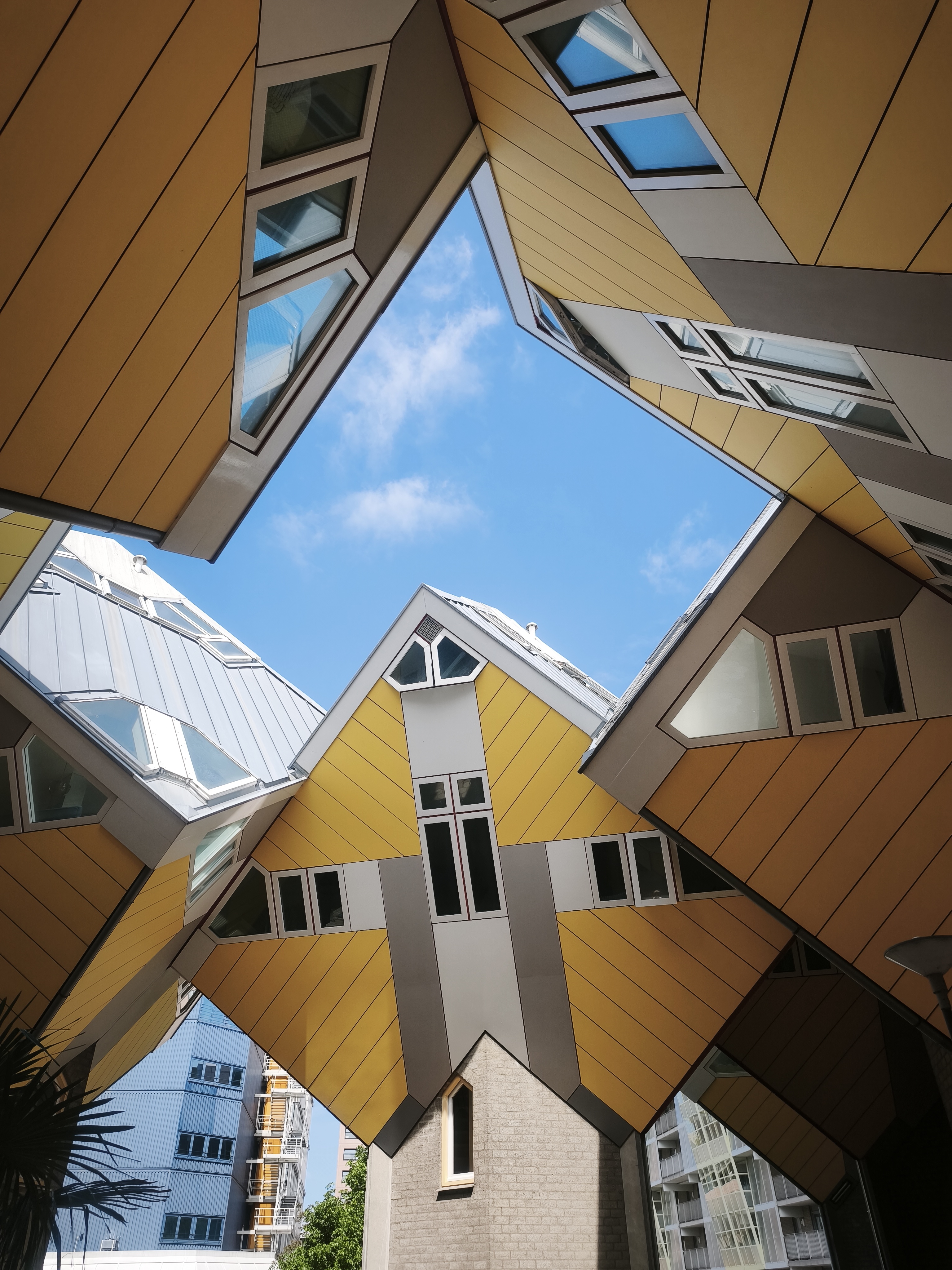 Rotterdam cityscape with Erasmus Bridge and modern architecture on a bright sunny day