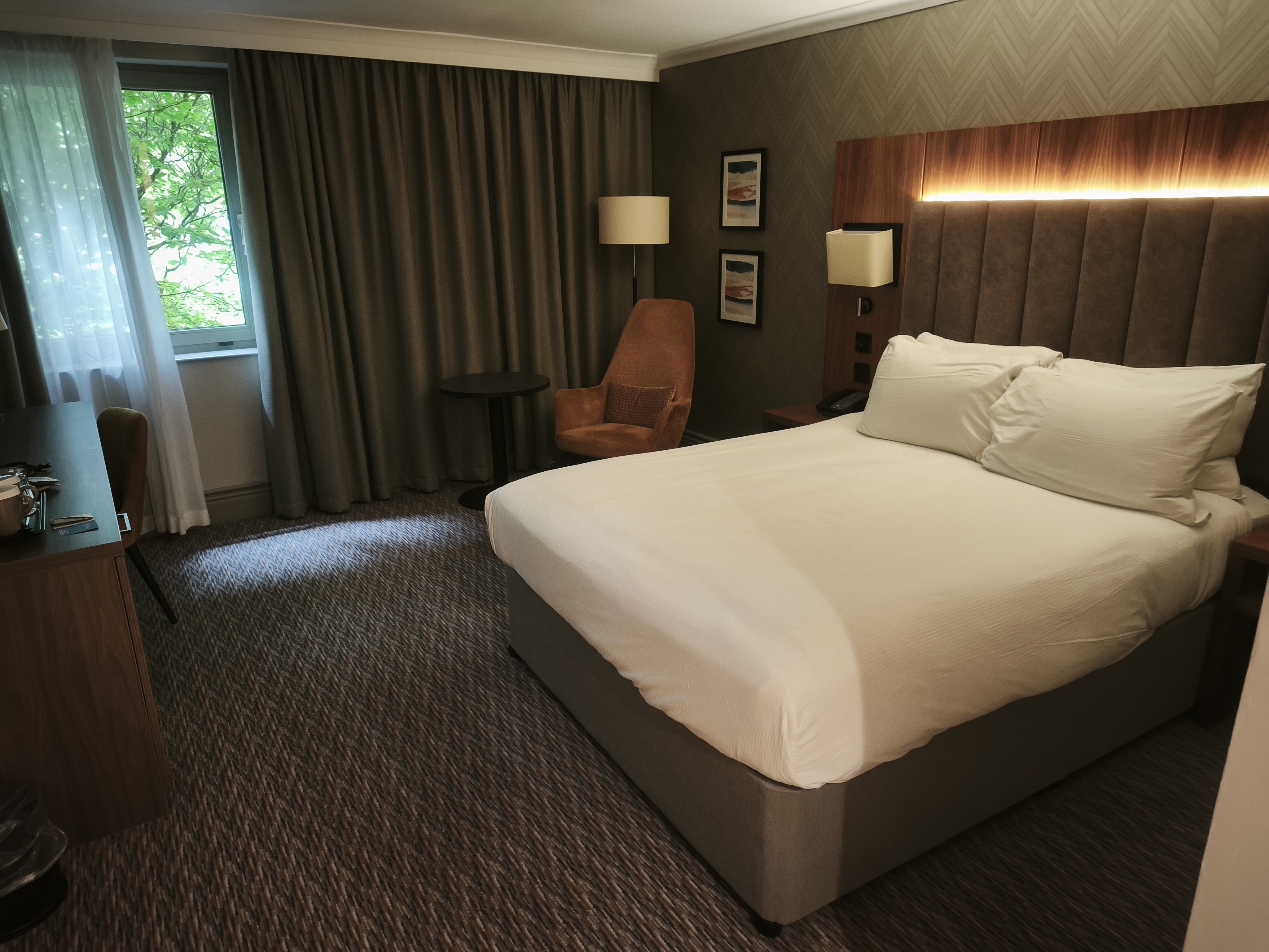 DoubleTree Hilton Southampton hotel entrance with cruise luggage storage area