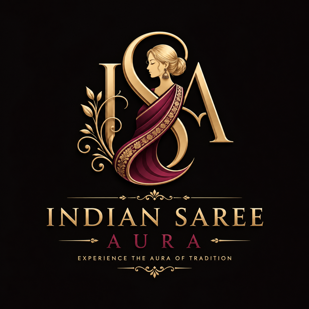 Indian Saree Aura Logo