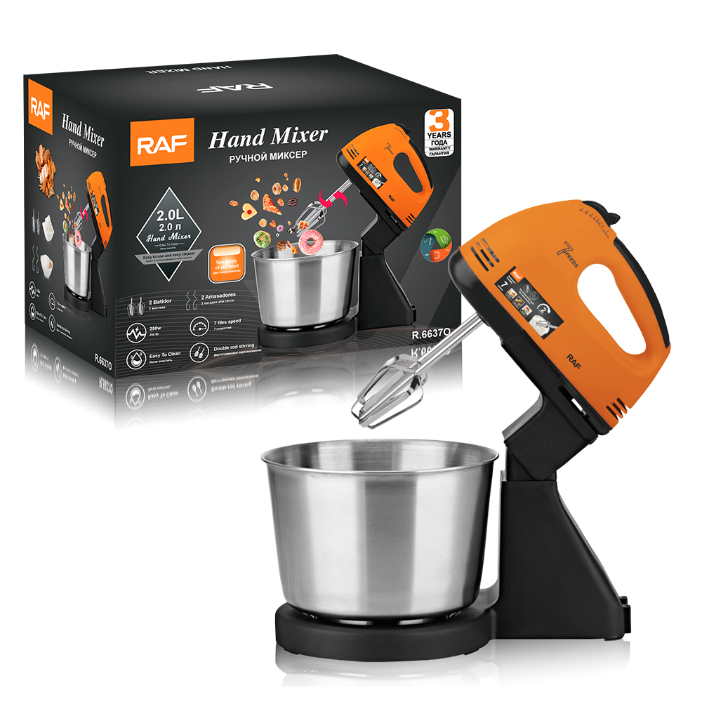 RAF R6637 Stand Mixer Batidora de Pie 2L 270W — 7 Velocidades + Bowl Acero Inoxidable
