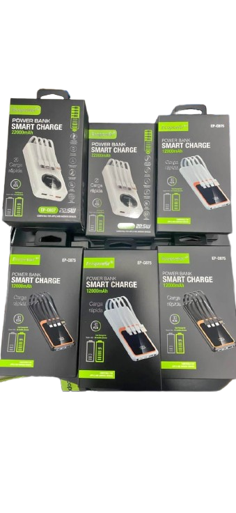 Ecopower Power Bank Smart Charge — Carga Rápida 30min + Cables Integrados