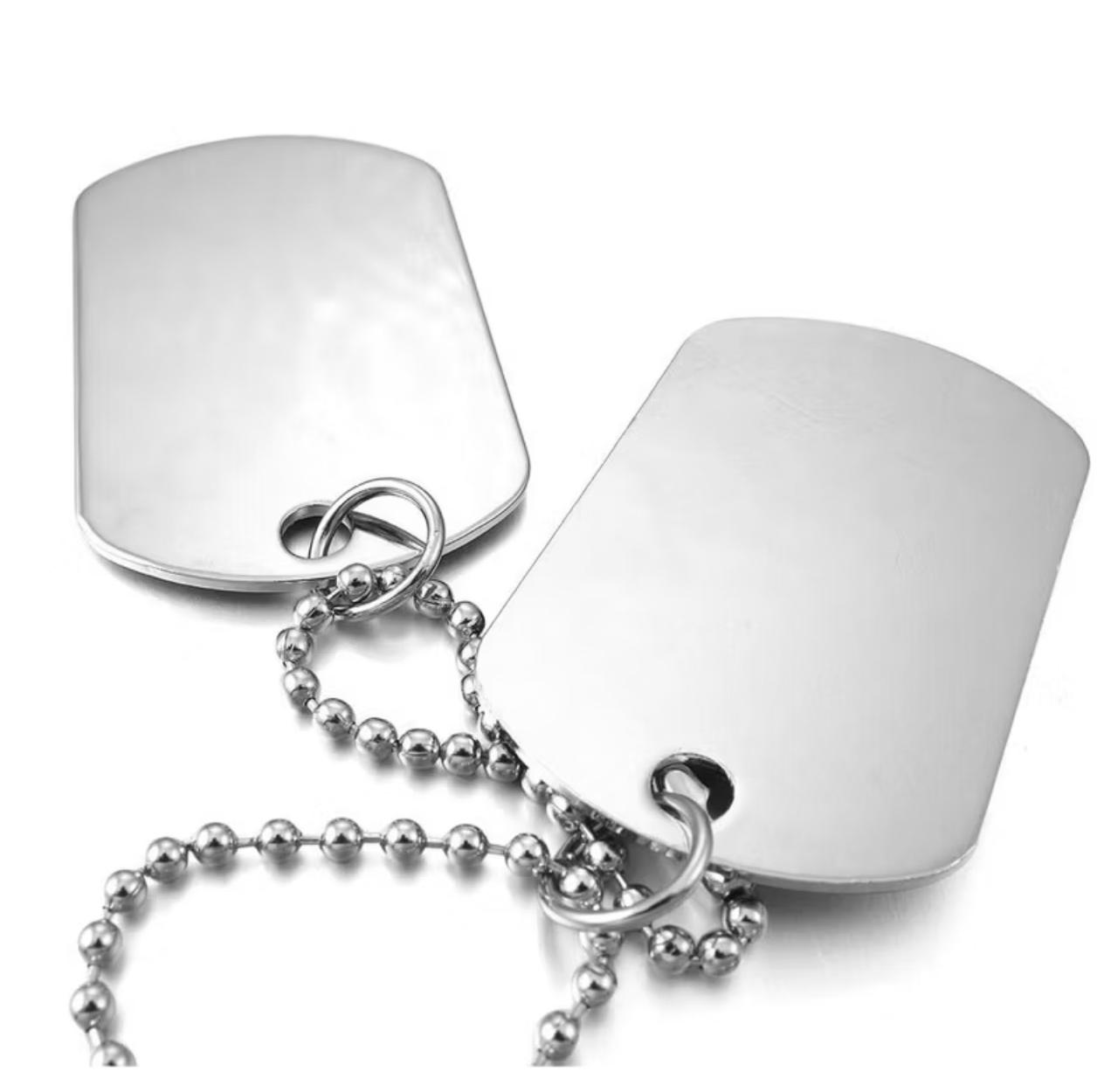 Cordão Dog Tag Duplo