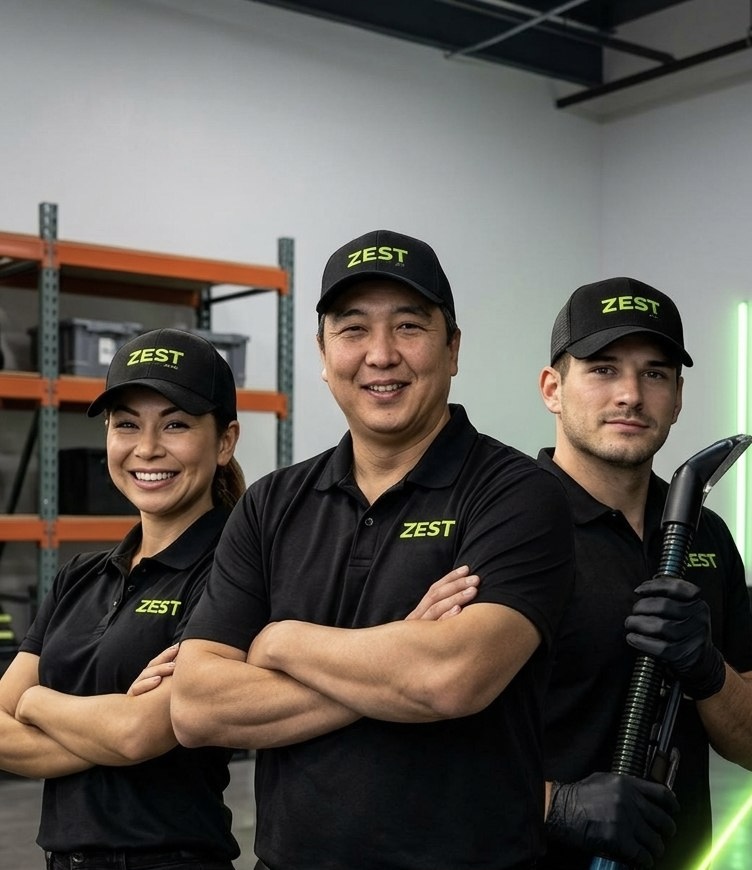 The Zest Clean team of professional cleaning technicians in Orange County