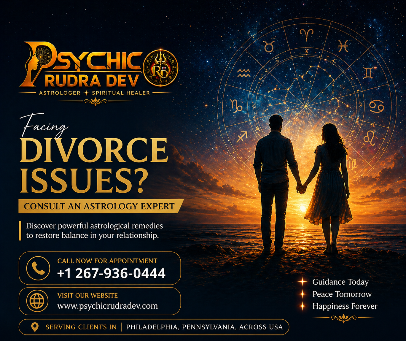 Divorce Issues Get Fixed – Psychic Rudra Dev spiritual service in Philadelphia