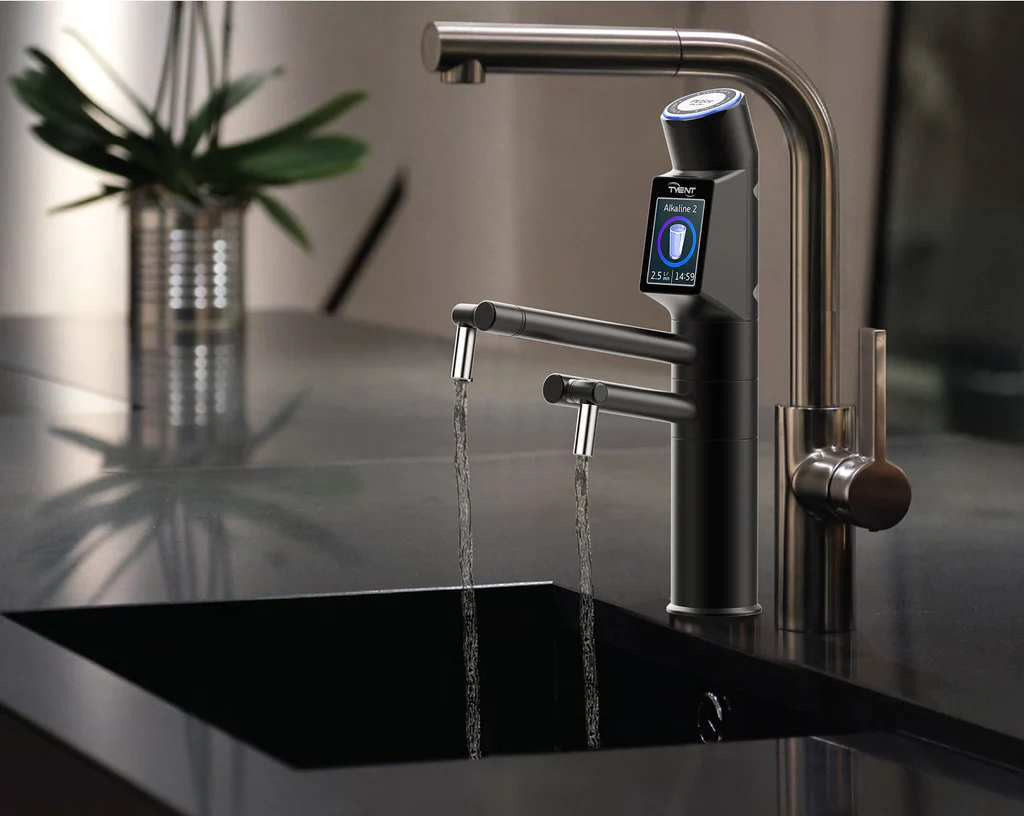 Tyent UCE Black water ionizer installed in kitchen — in-situ lifestyle