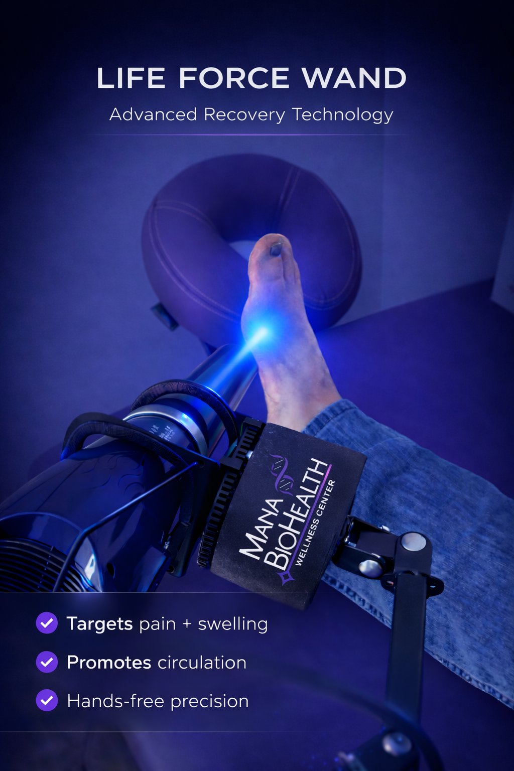 Life Force Wand therapy application