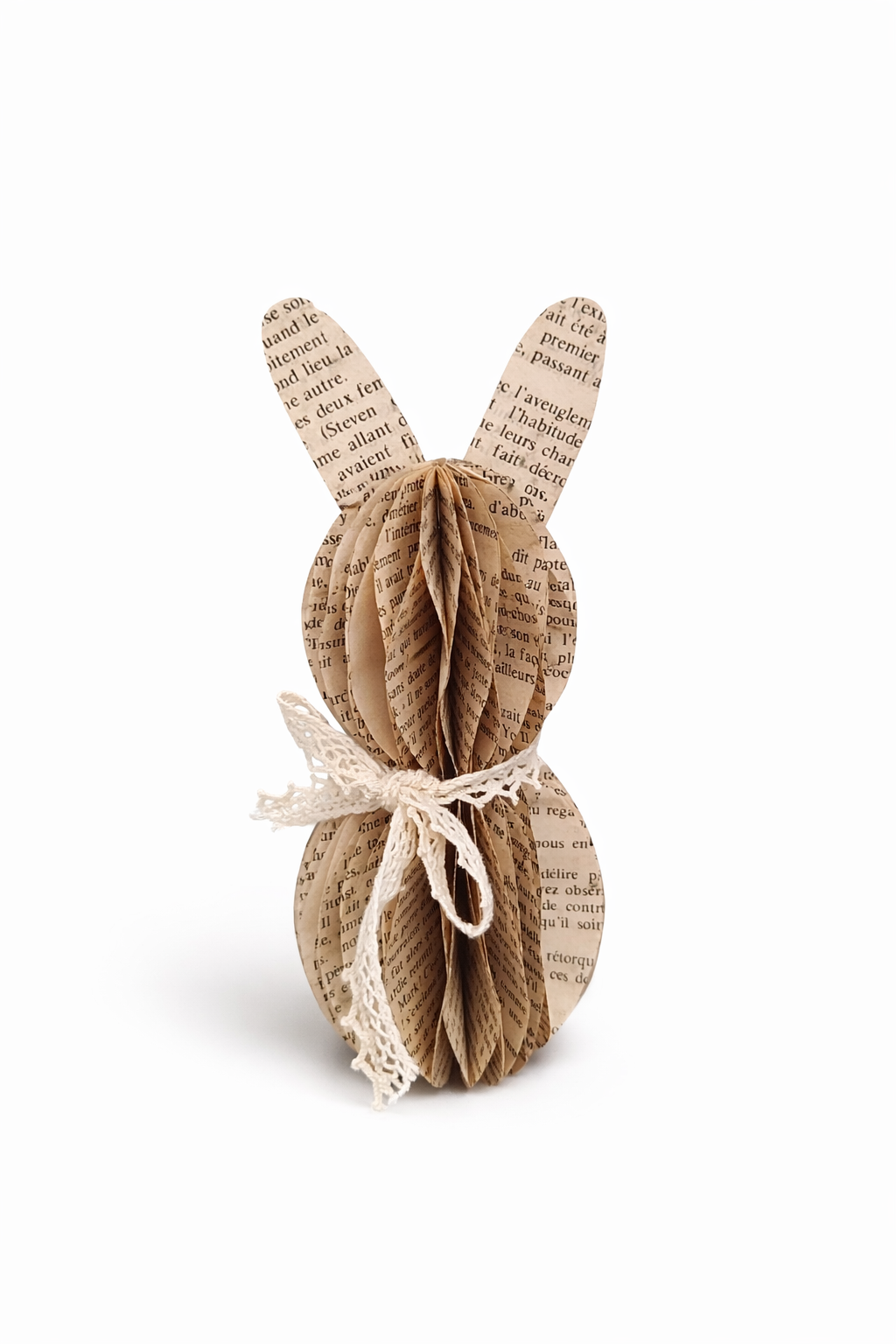 Lapin en livre plié – création artisanale fait main