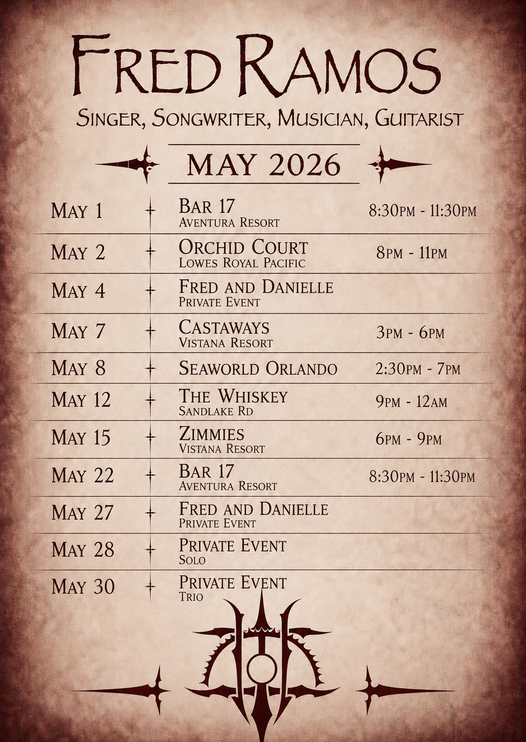 May 2026 Events Calendar