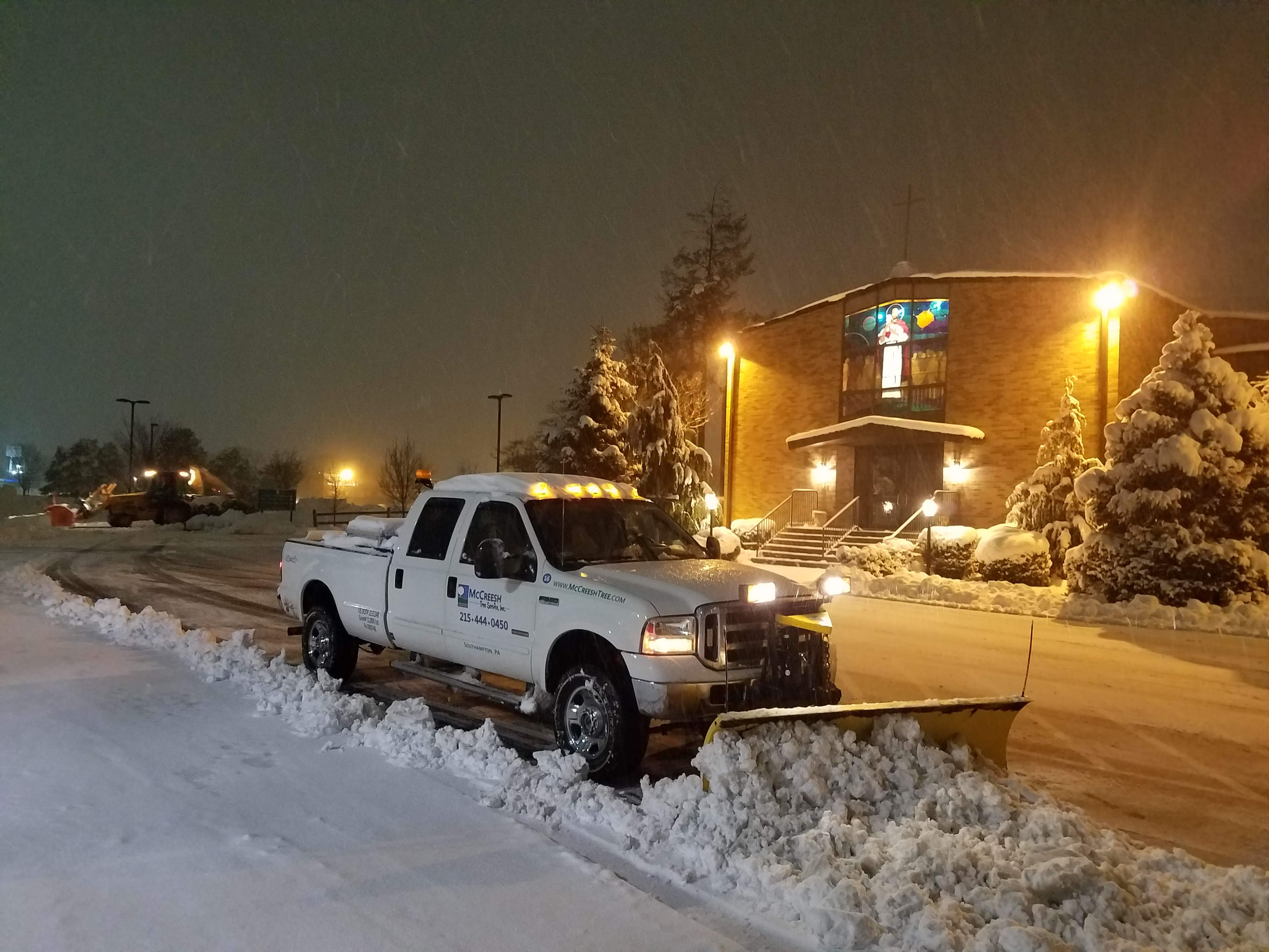 McCreesh Tree Service professional snow removal equipment ready for winter storms