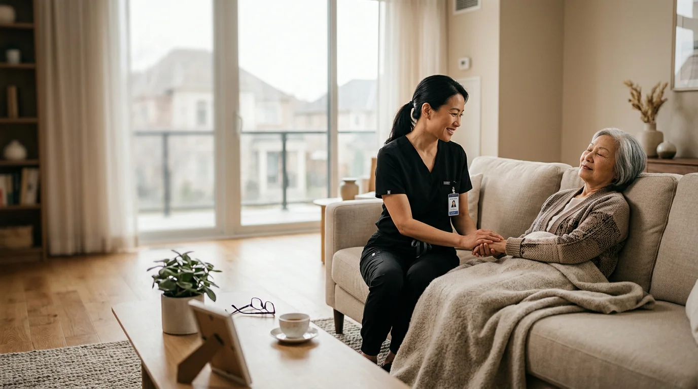 Registered nurse providing compassionate palliative and serious illness care at home