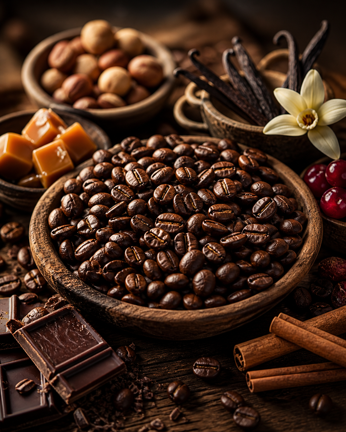 Flavored Coffee Beans collection showcase