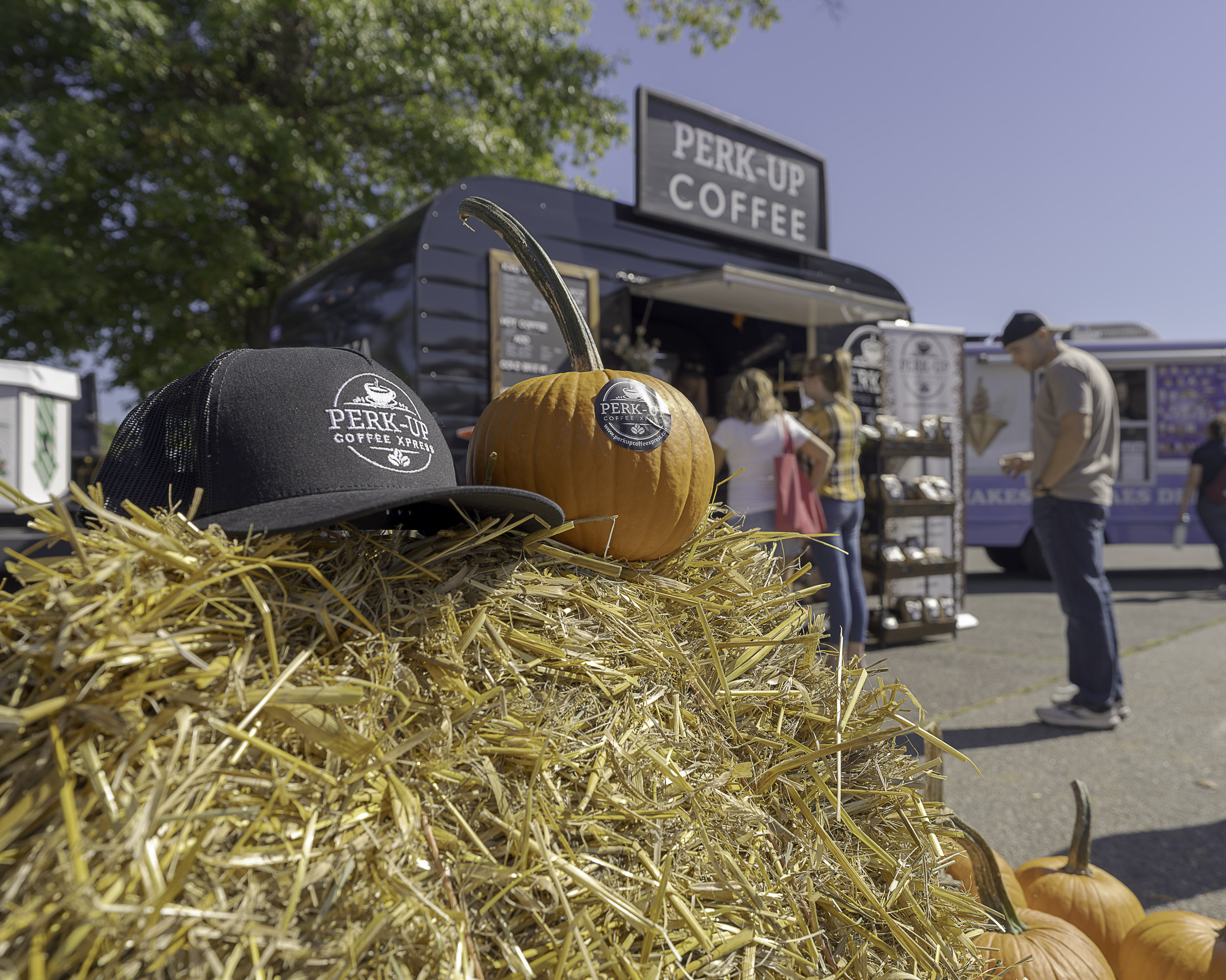 Perk Up Coffee Long Island premium coffee trailer background