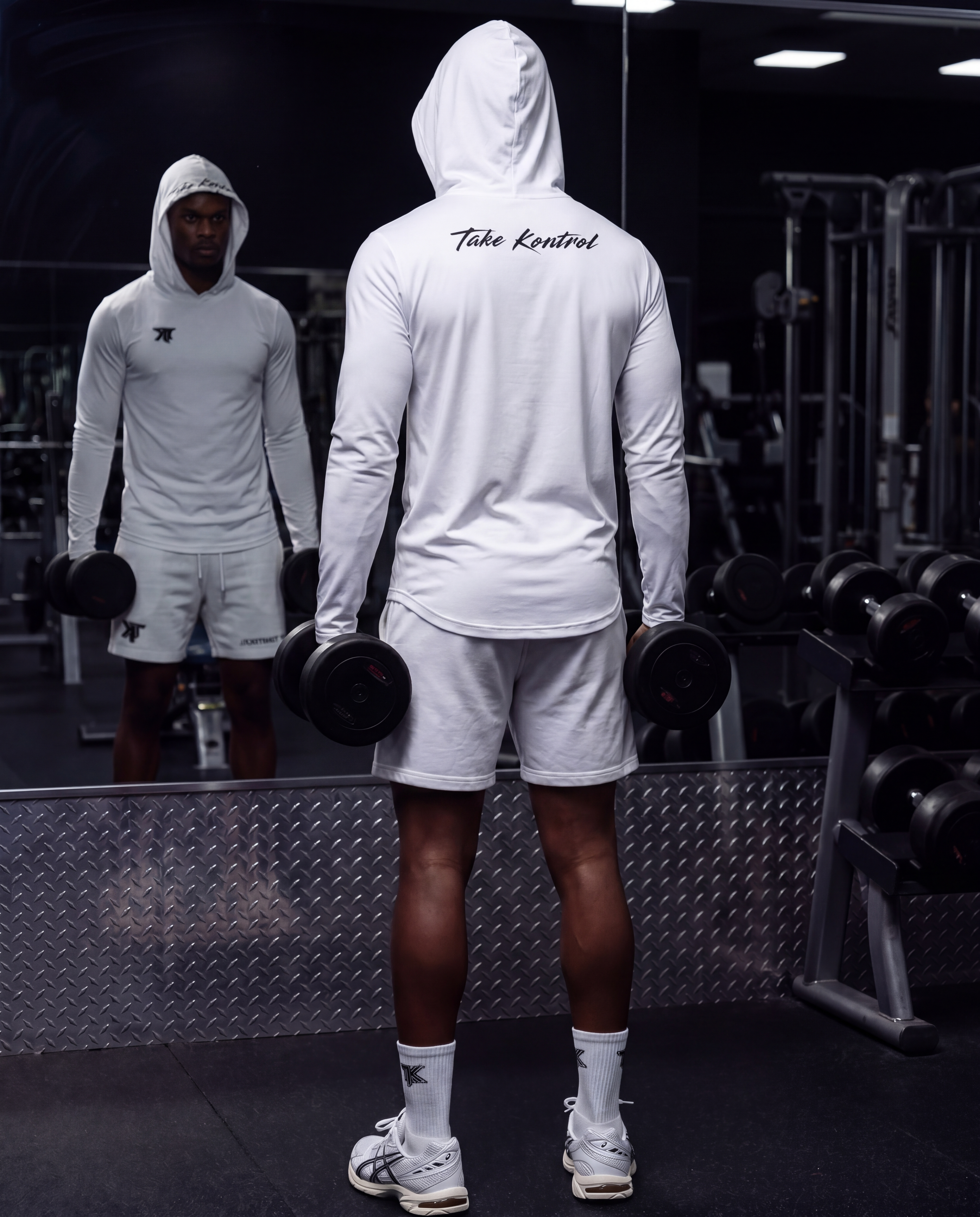 Zero Excuses Long Sleeve Hoodie — White