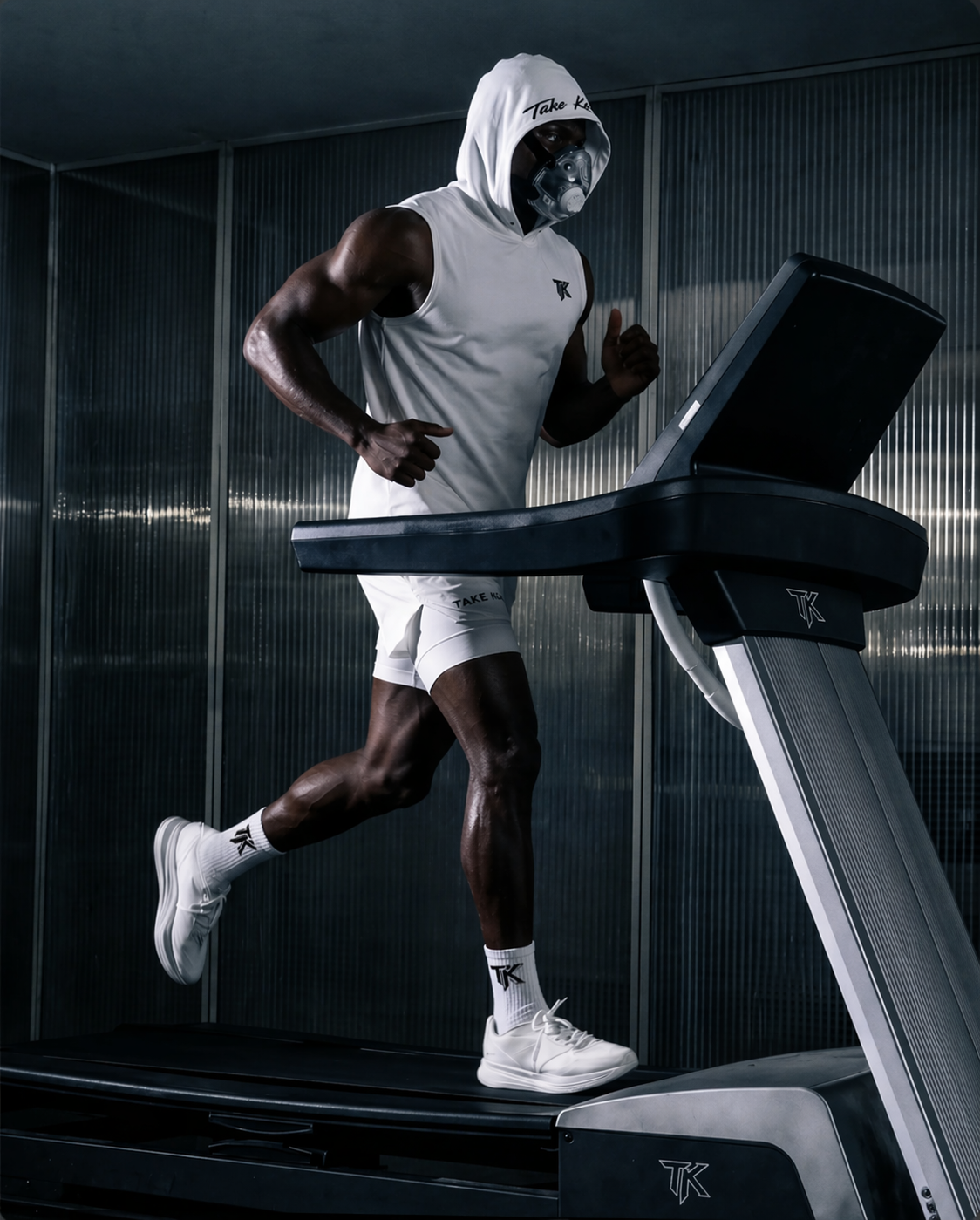 Relentless Sleeveless Hoodie — White