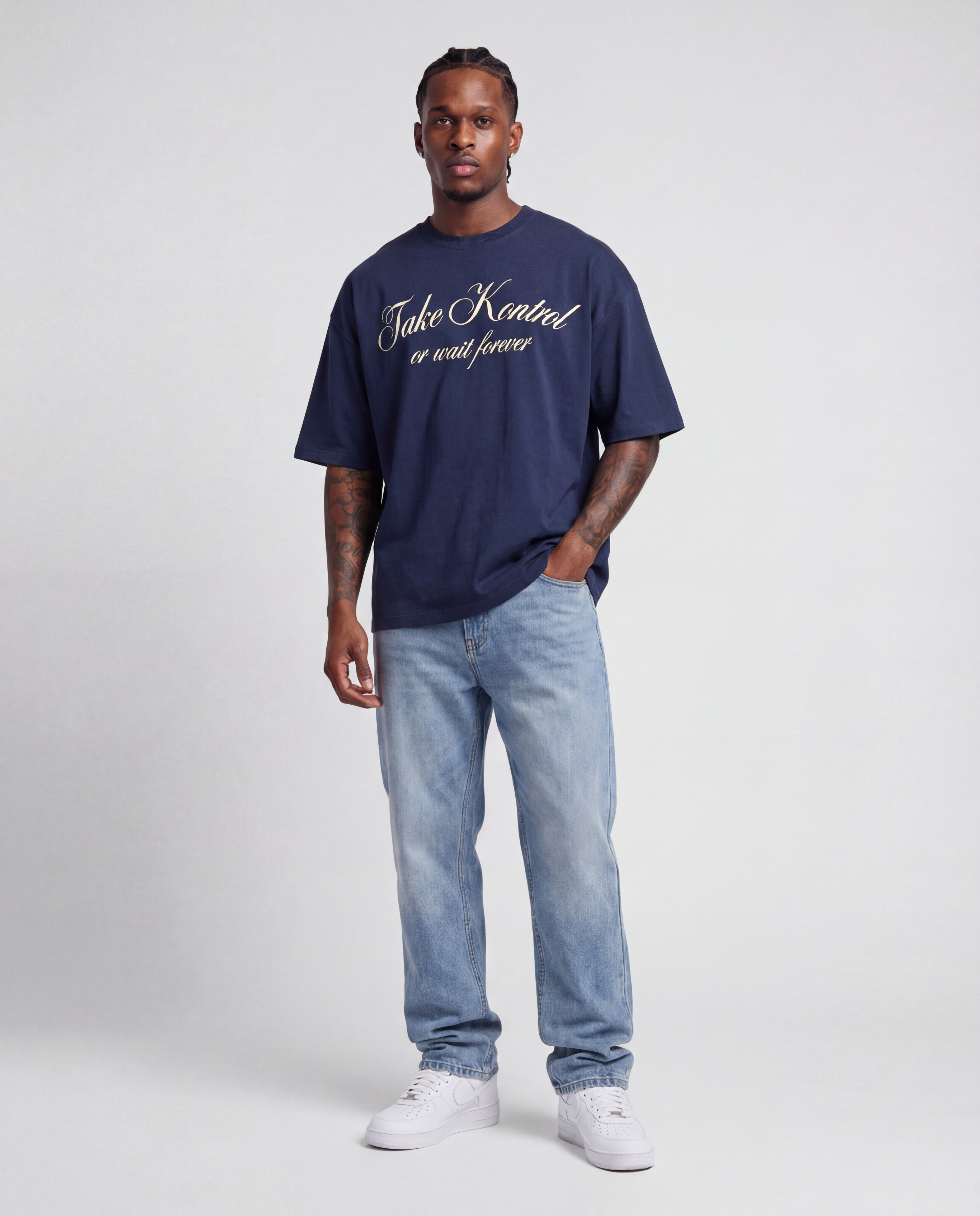 Put It On Tee — Navy (Front)